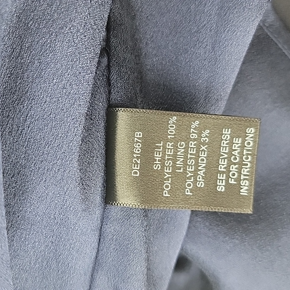 Navy Blue Cocktail Dress Siliver Rinestone Vneck Ark Co Size M - Picture 9 of 10